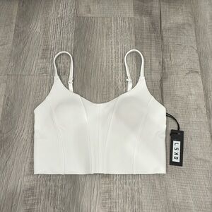 LSKD White Streamline Bra Size Small